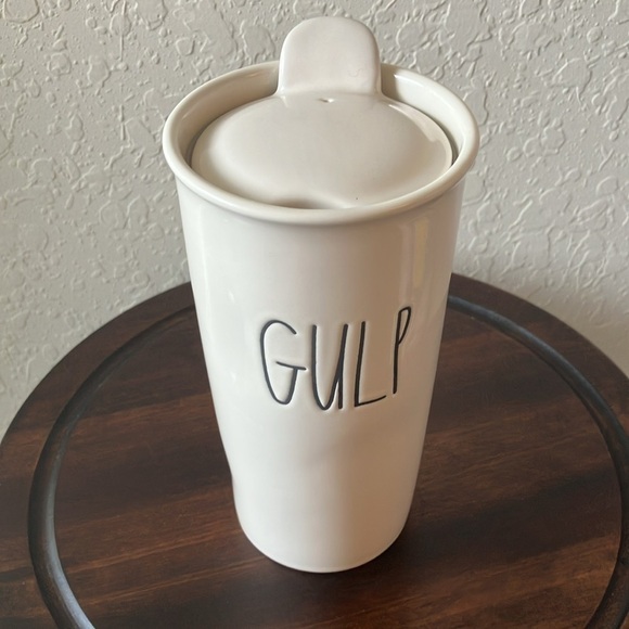 Rae Dunn: “Gulp” Ceramic Tumbler/Travel Mug - Picture 12 of 16